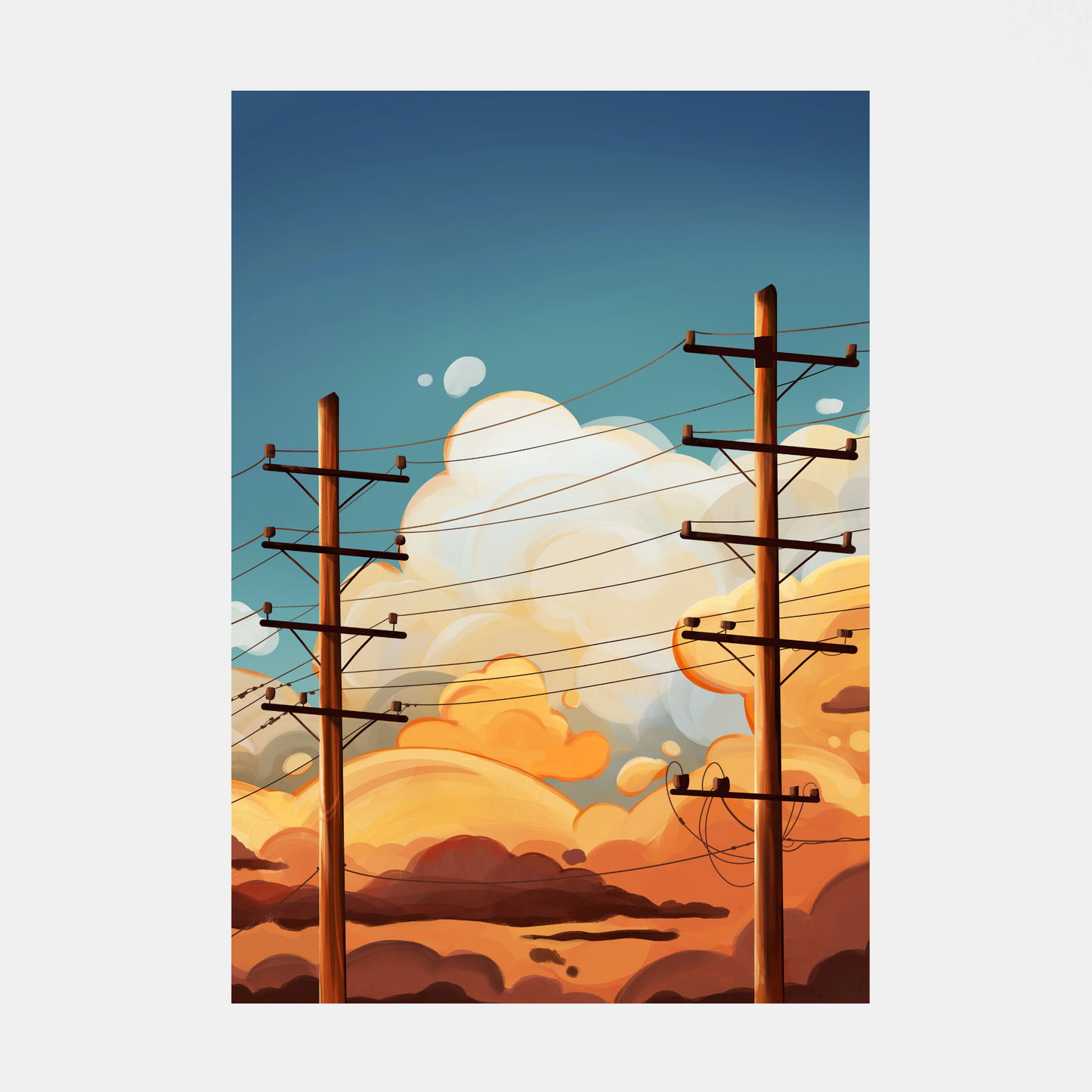 Cloudy Skies - Mini Print