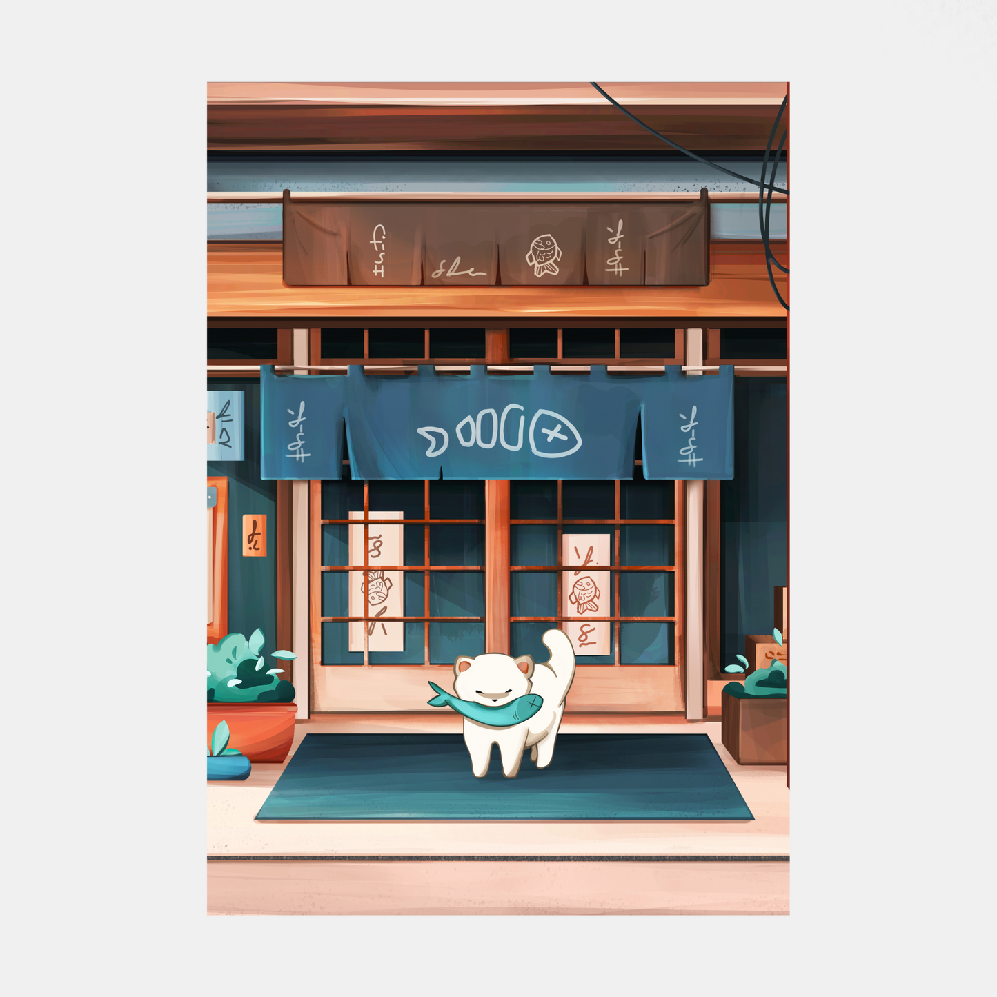 The Fish Shop - Mini Print