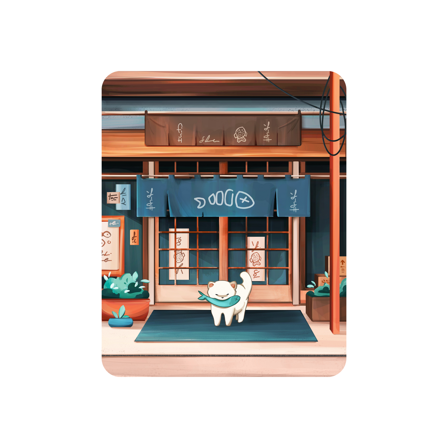 The Fish Shop - Mini Print