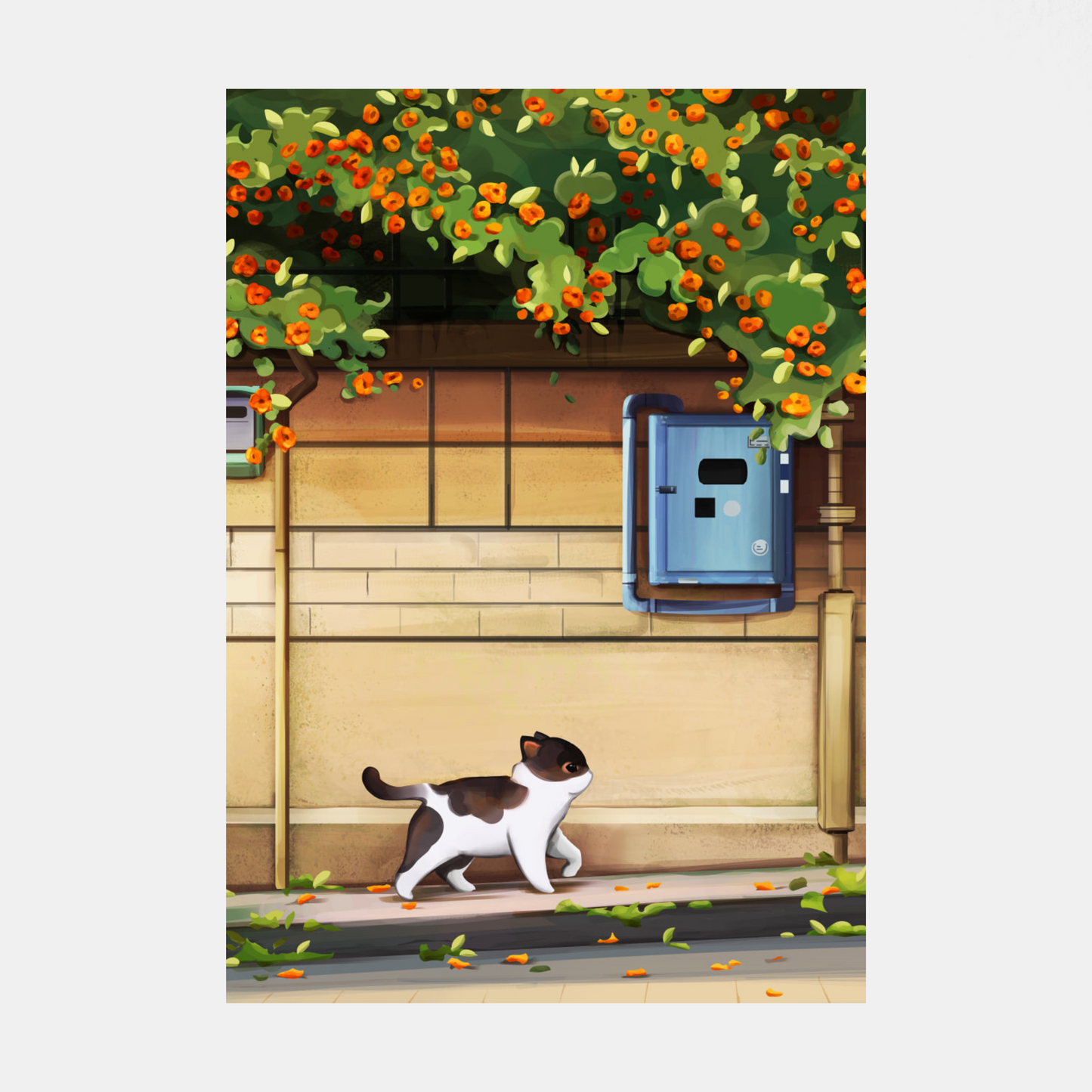 Flower Walk - Mini Print