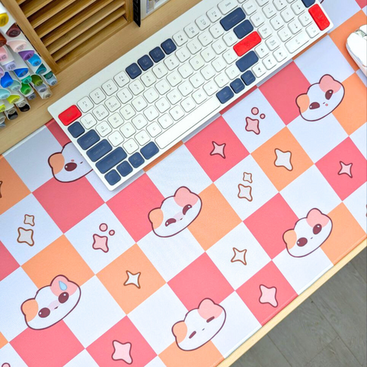 Catmojis - Red Desk Mat