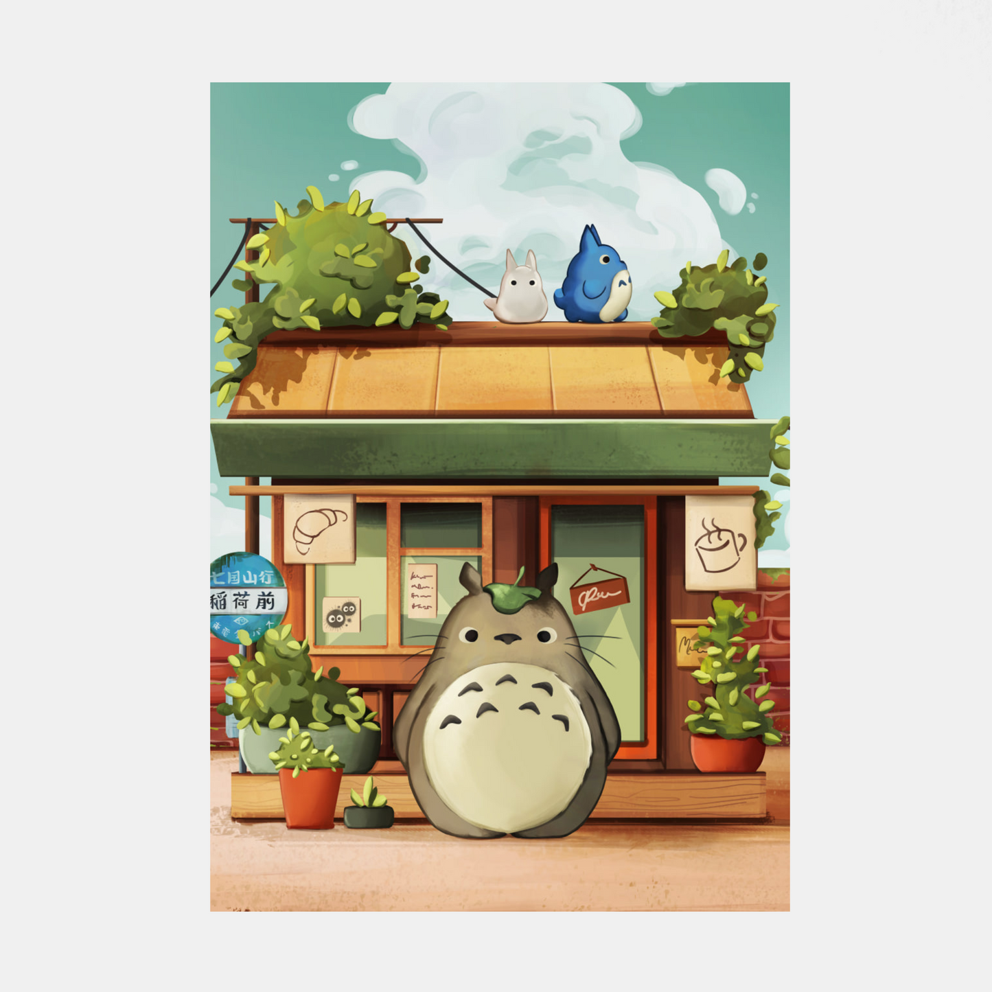 Totoro Cafe - Mini Print