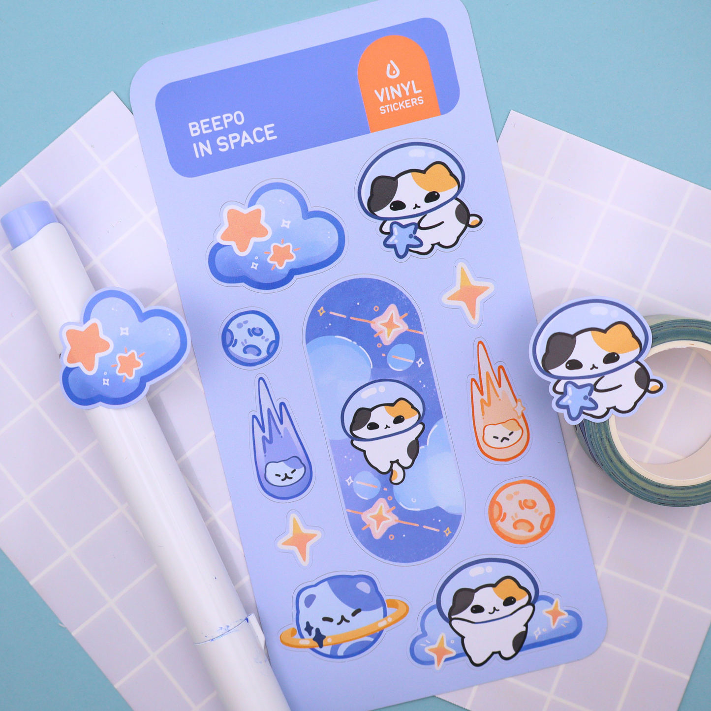 Beepo in Space - Sticker Sheet