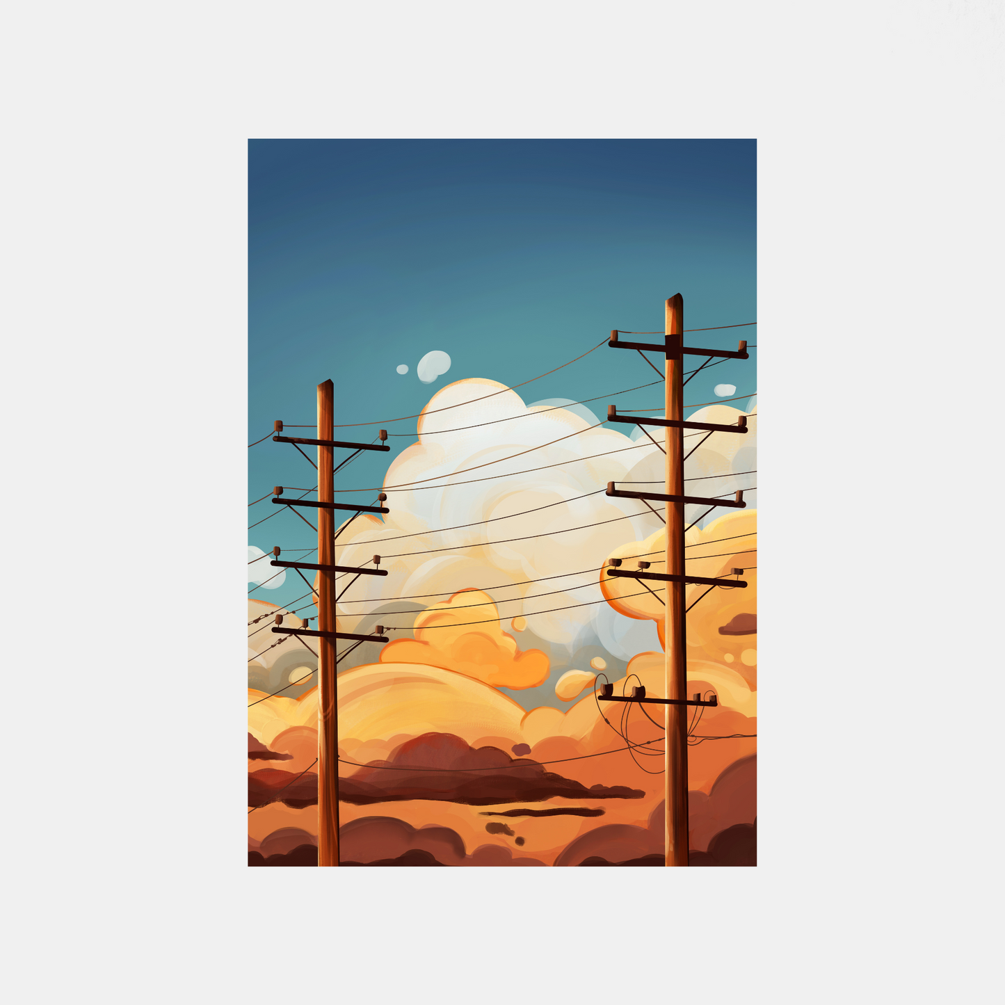 Cloudy Skies - Postcard Print