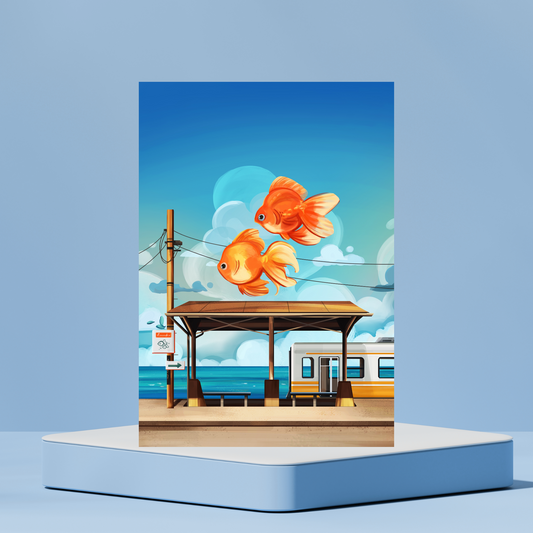 Fish Crossing - Mini Print