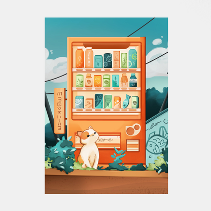 Vending Meowchine - Mini Print