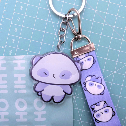 Grumpy Panda - Keychain