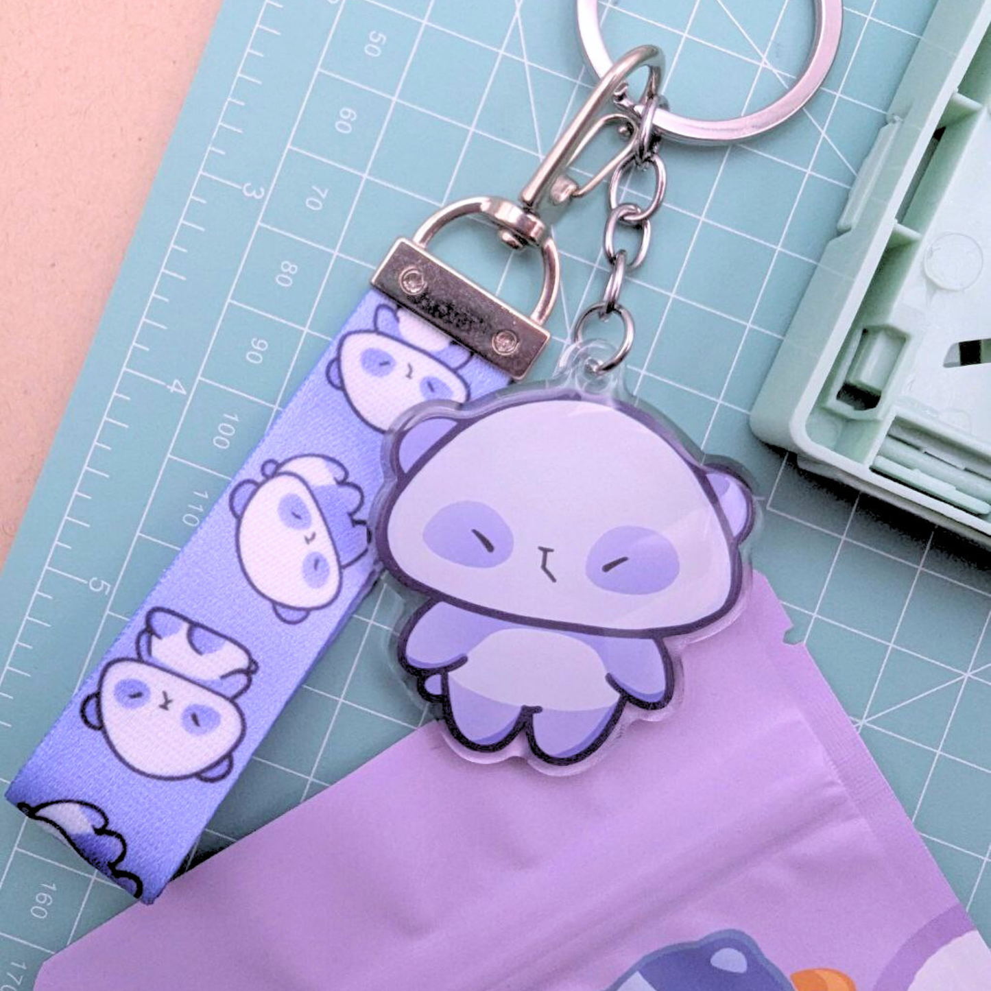 Grumpy Panda - Keychain