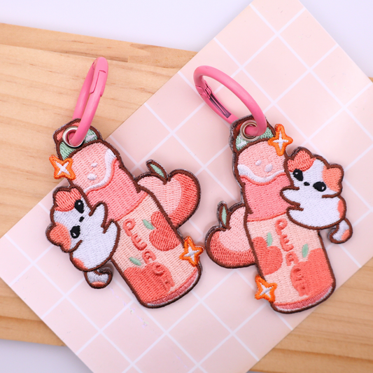 Beancat - Embroidered Keychain