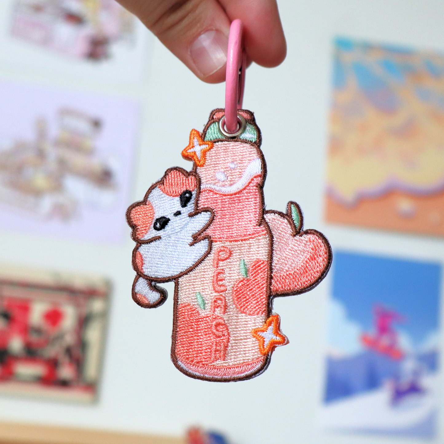 Beancat - Embroidered Keychain