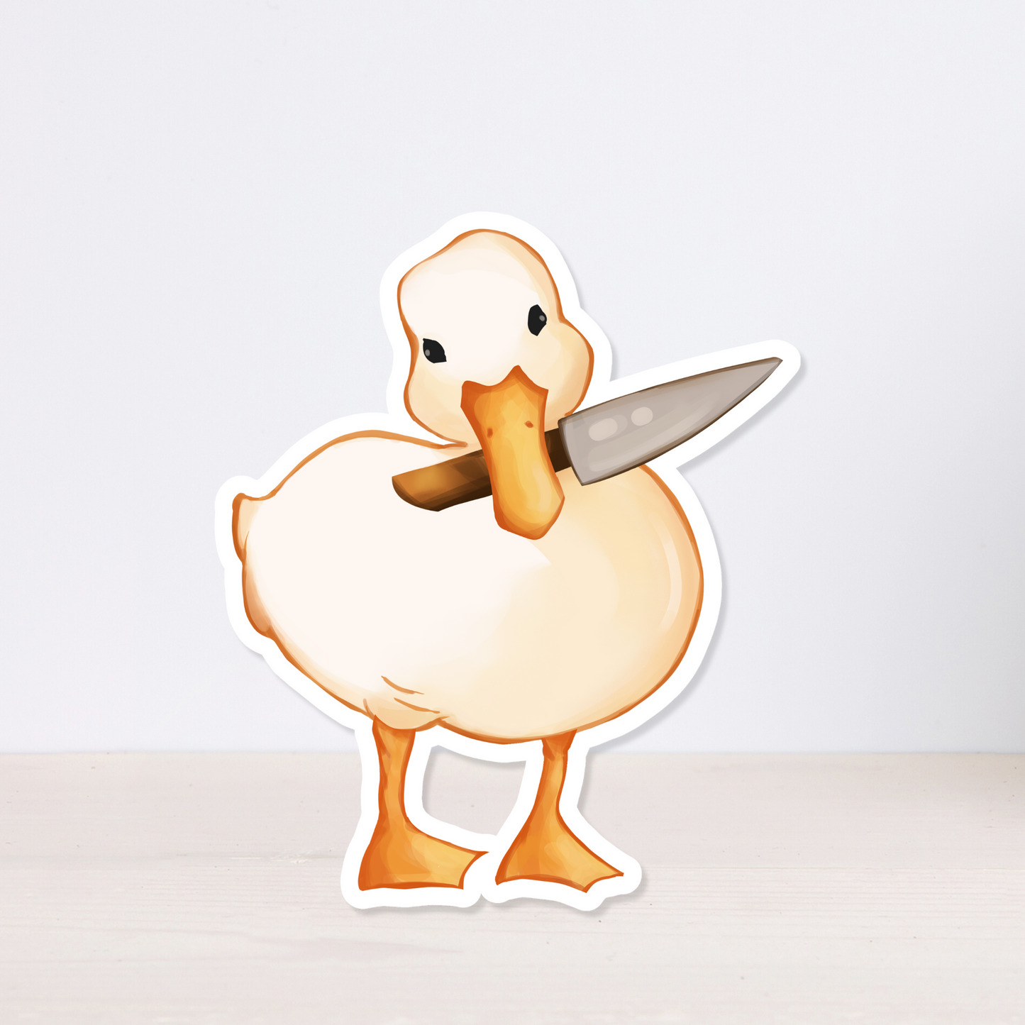 Knife Duck - Vinyl Sticker