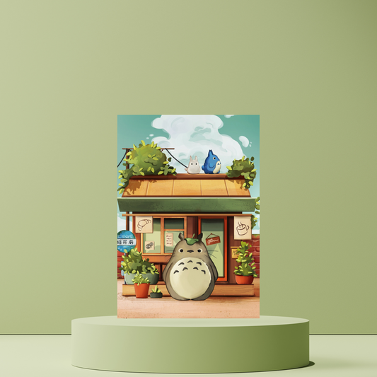 Totoro Cafe - Postcard Print